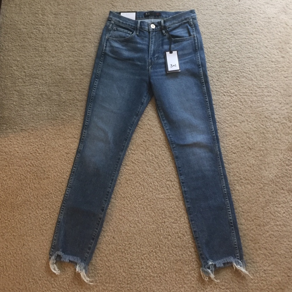 3x1 W3 high rise straight authentic crop ace