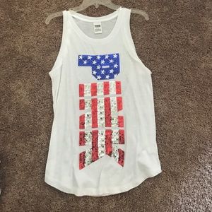PINK American flag tank