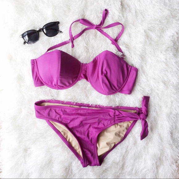 J. Crew Other - J. Crew Magenta Bikini 34D