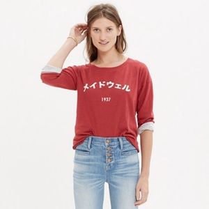 Madewell katakana shirttail tee