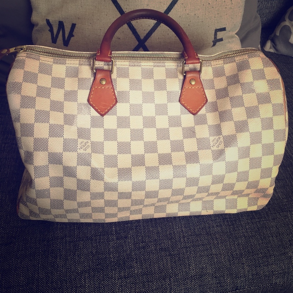 AUTHENTIC Louis Vuitton Damier Azur Speedy 30! 💗