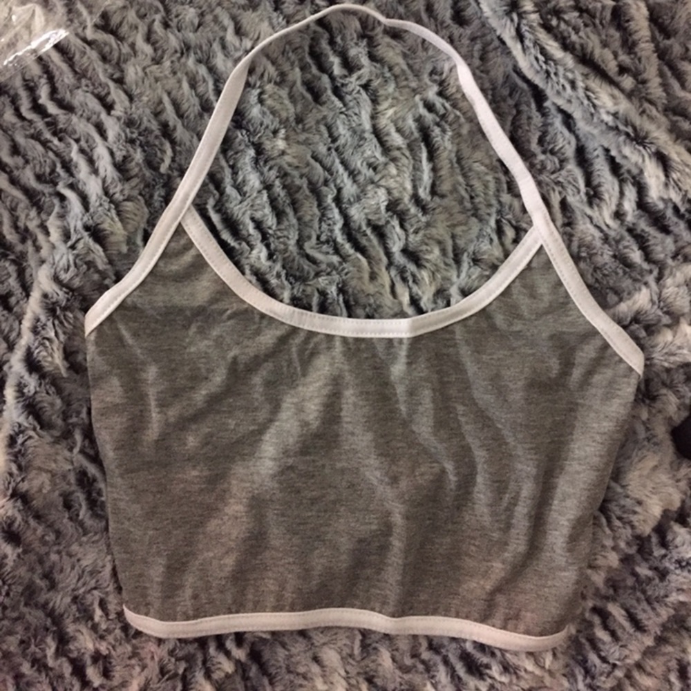 Grey Crop Top