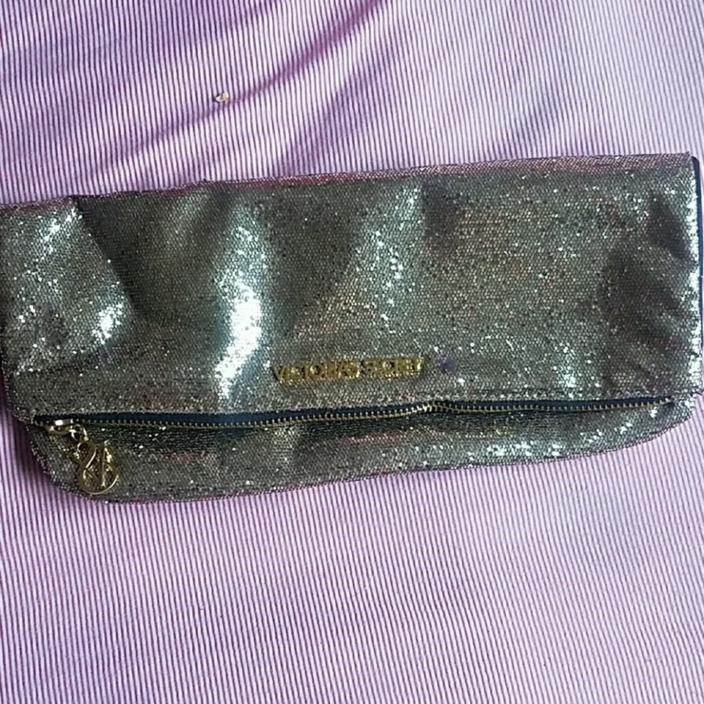 Victoria's Secret Gold Sparkly Clutch