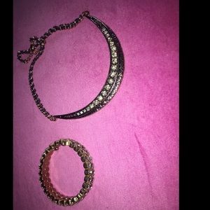 Collar Necklace with bonus bracelet