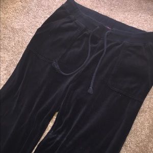 Black Suede jogging pants