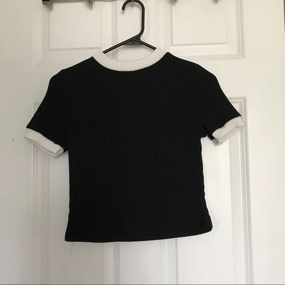 Brandy Melville Black Knit Tee