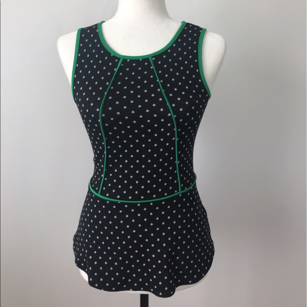 Anthropologie Sleeveless Peplum Polka Dot Top!