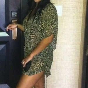 Victorias Secret animal print cover up