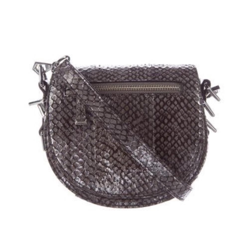 Rebecca Minkoff Astor Saddle Bag Silver Metallic