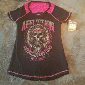 NWT xs affliction shirt