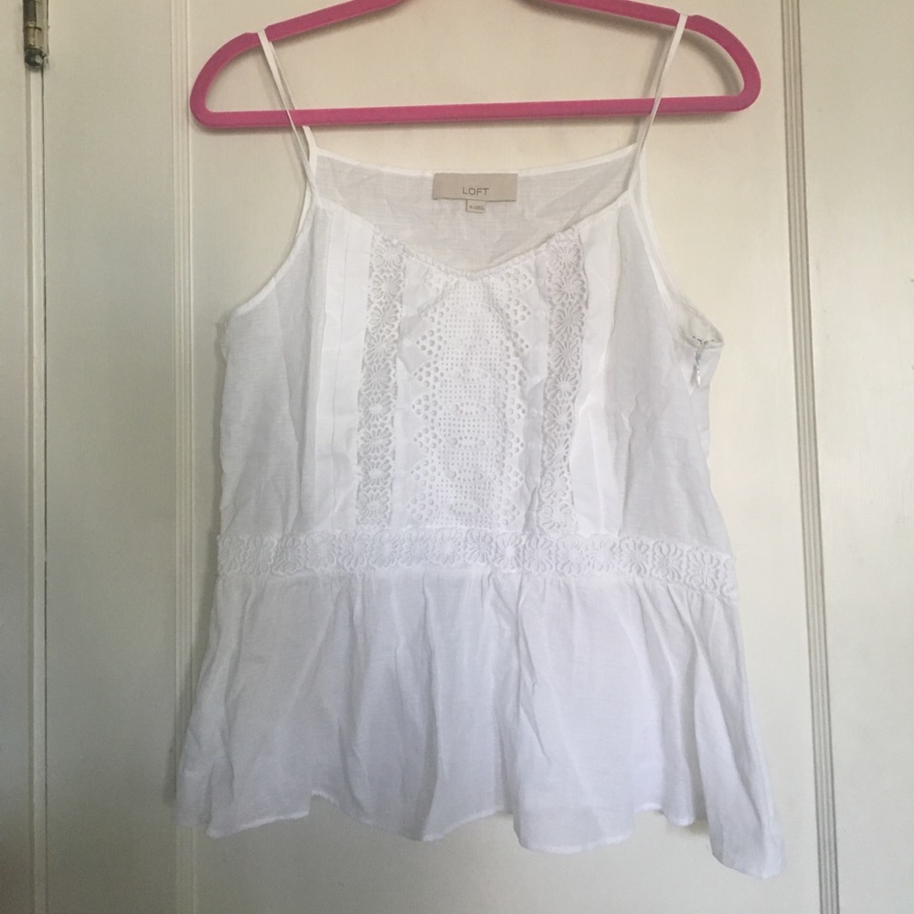 LOFT Lace Peplum Top
