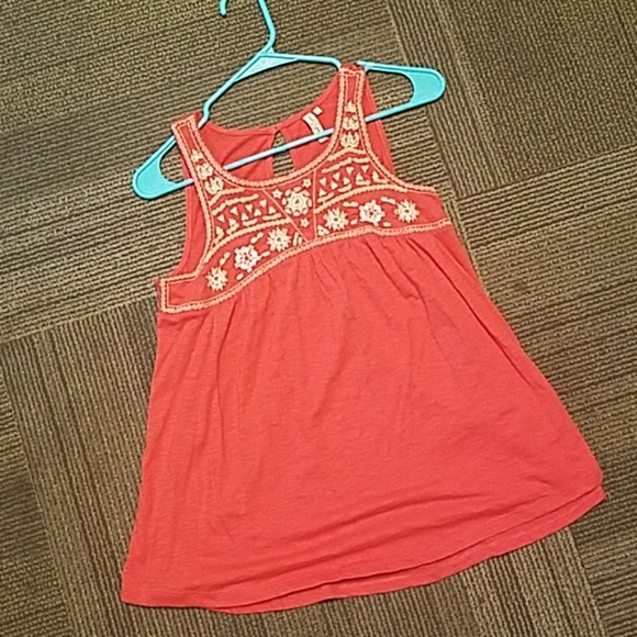 Red Camel coral embroidered tank - Picture 1 of 2