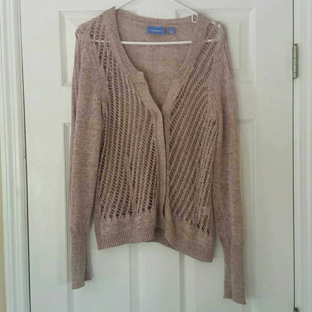 ***B2G1*Simply Vera Wang Tan Light Weight Cardigan