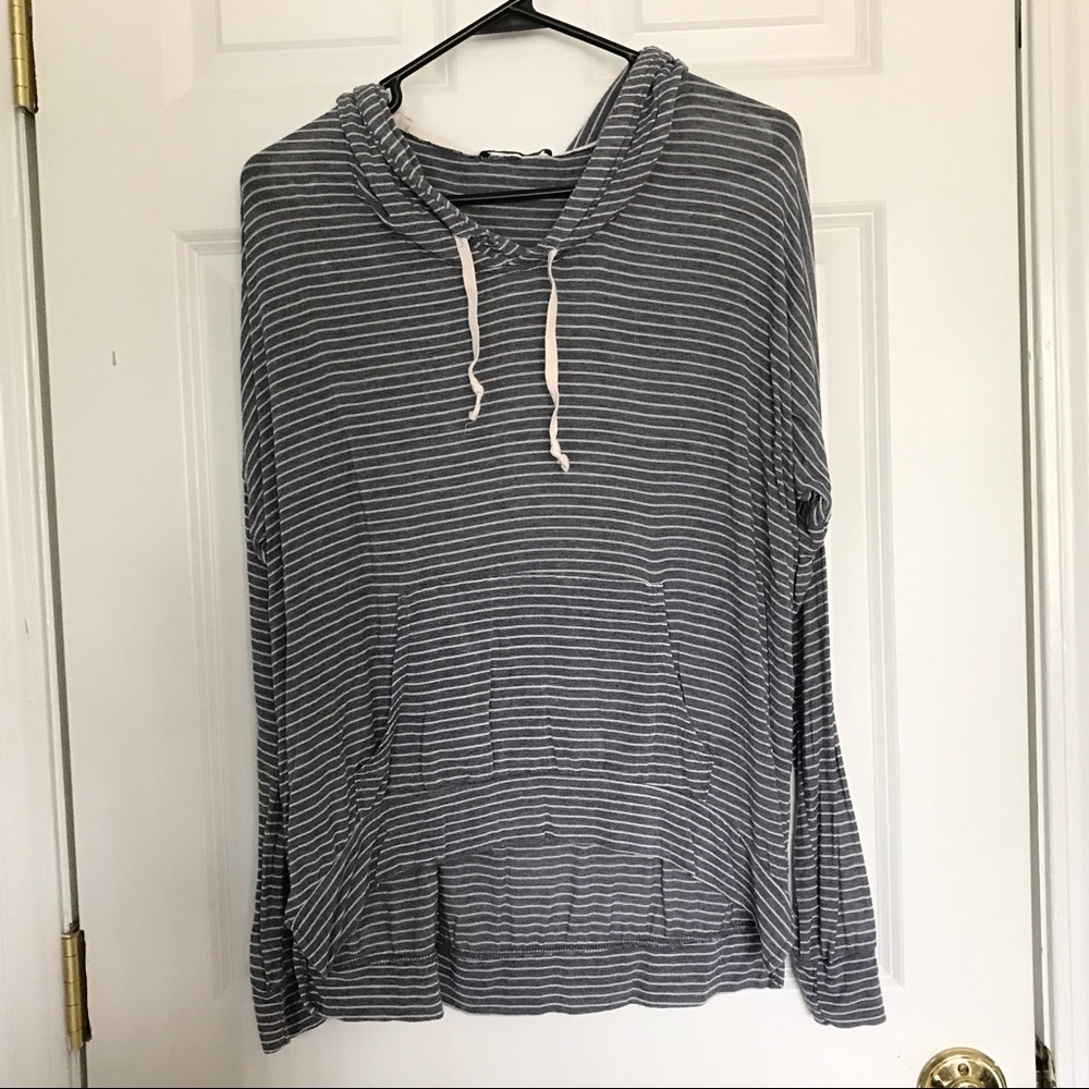 Brandy Melville Stripes Hooded Top