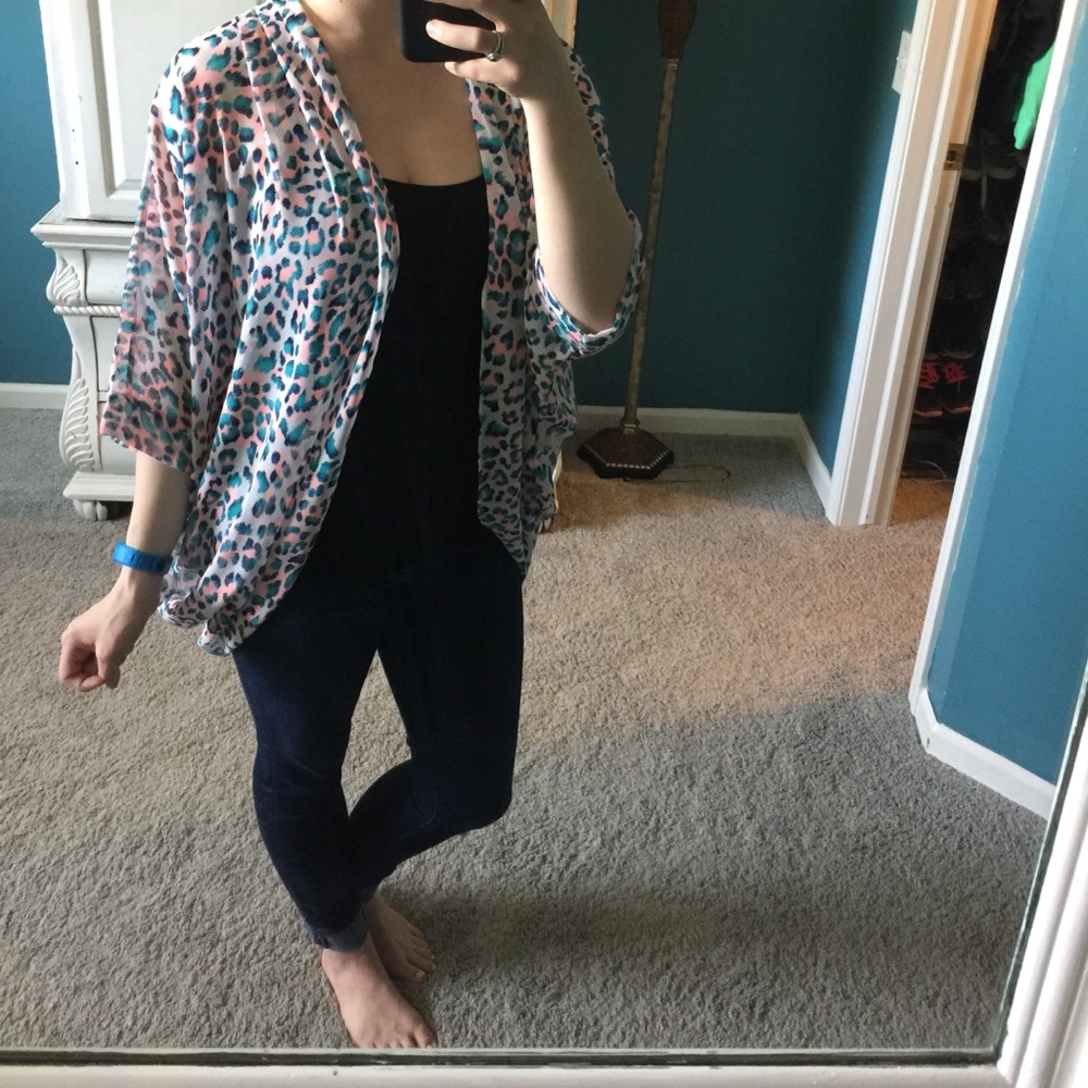 Adrienne Leopard cardigan
