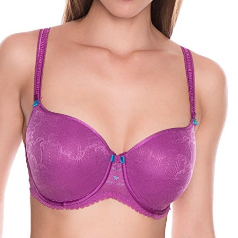Chantelle Purple Lace Superbe T-Shirt Bra