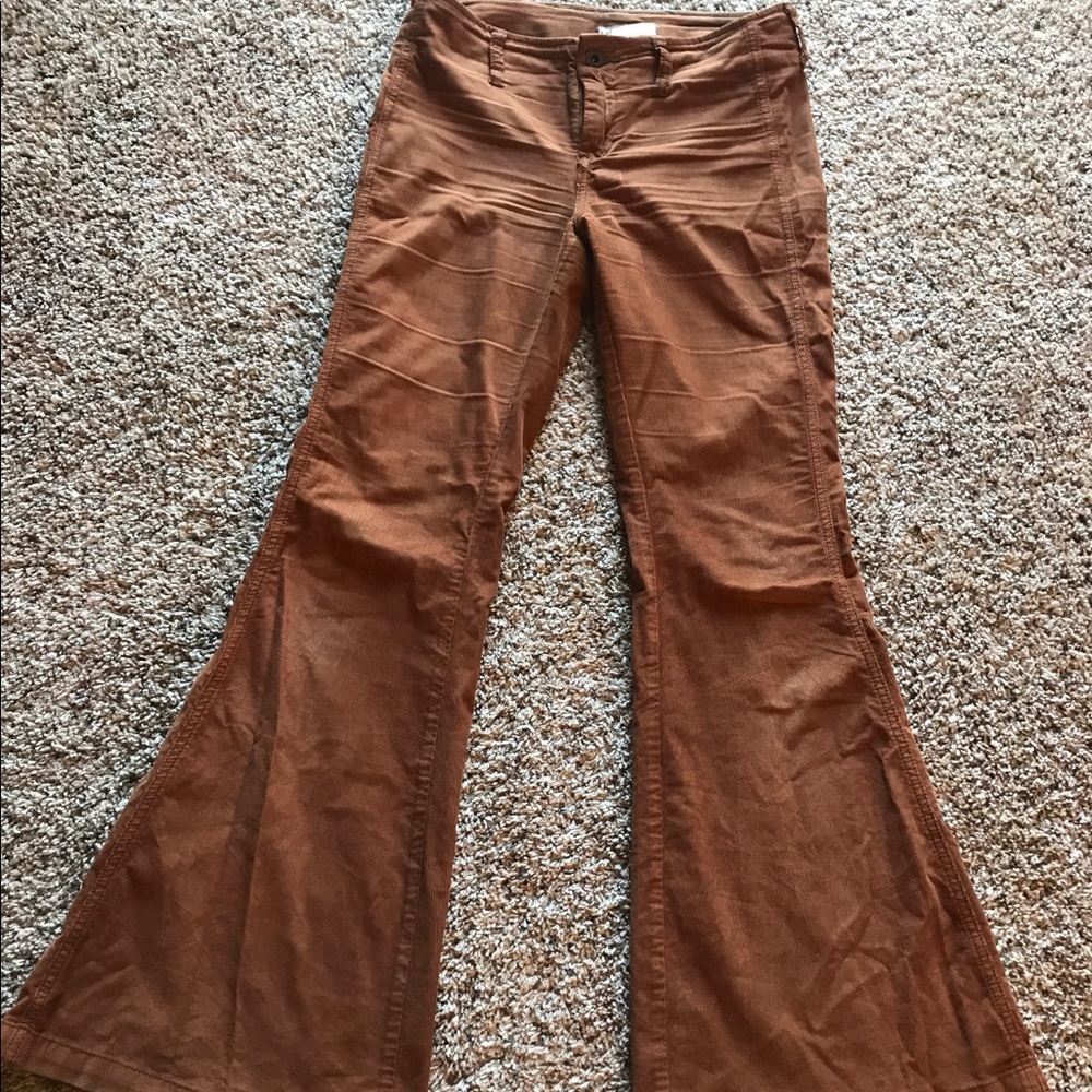 Burnt orange free people flares