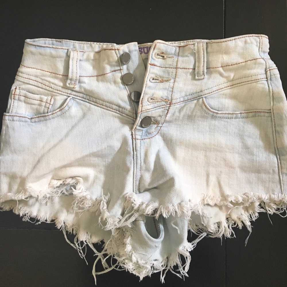 High waited jean shorts