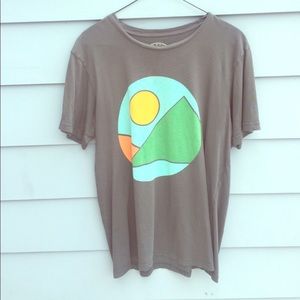Abstract Mountain Dark Grey TShirt