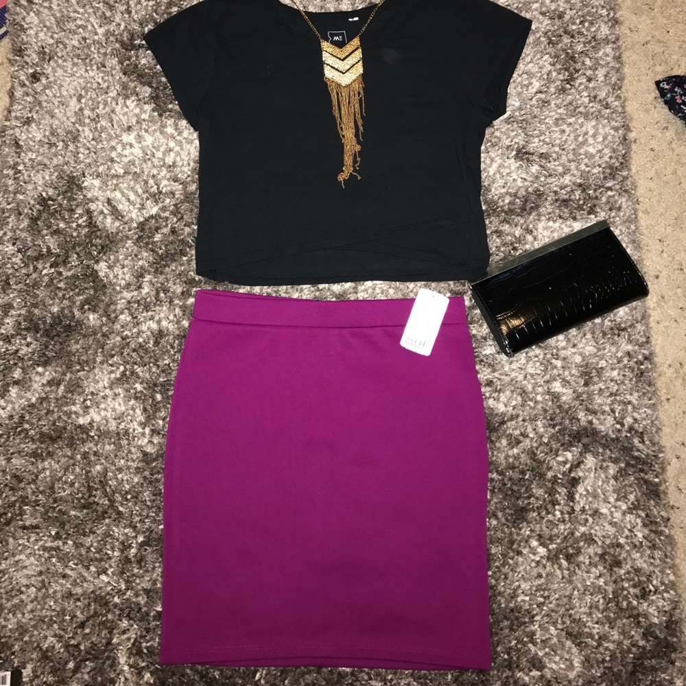 Forever 21 Magenta Mini Skirt