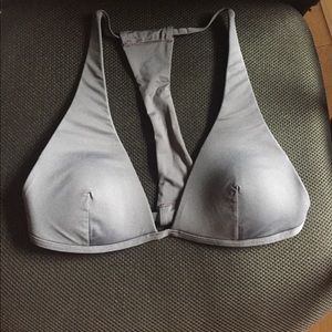 NWOT Victoria's Secret grey Push-up Swimsuit Top