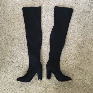 Misguided black over the knee boots