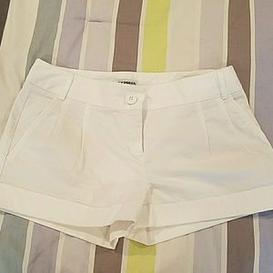 Express dressy white shorts