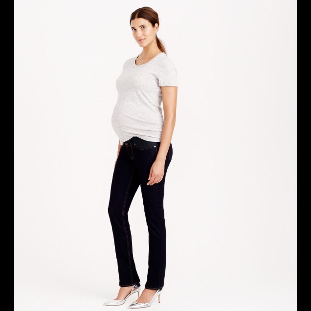 J.Crew Straight Dark Denim Maternity Jeans