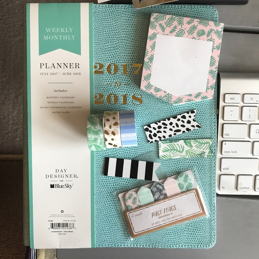 Day Designer by Blue Sky July 2017/18+ Washi tape