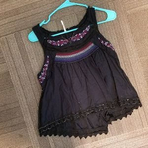 Free People Embroidered Tank