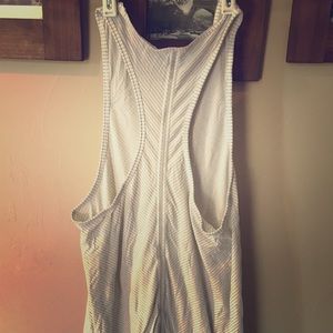 Lululemon Essence Tank in white with stripes