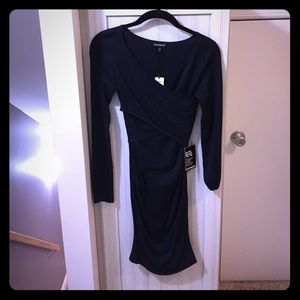 NWT Express wrap dress black