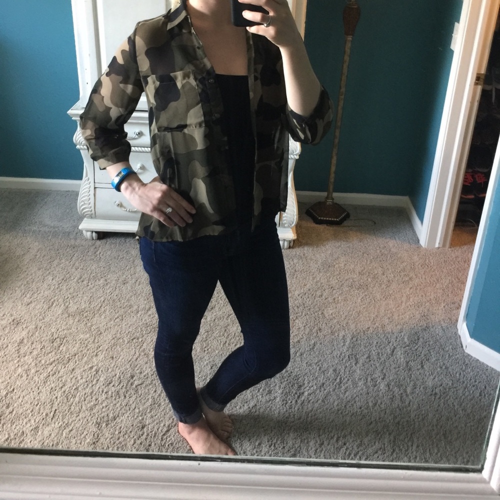 Camp button down blouse
