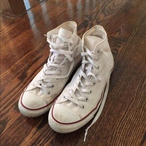 White high top converse.