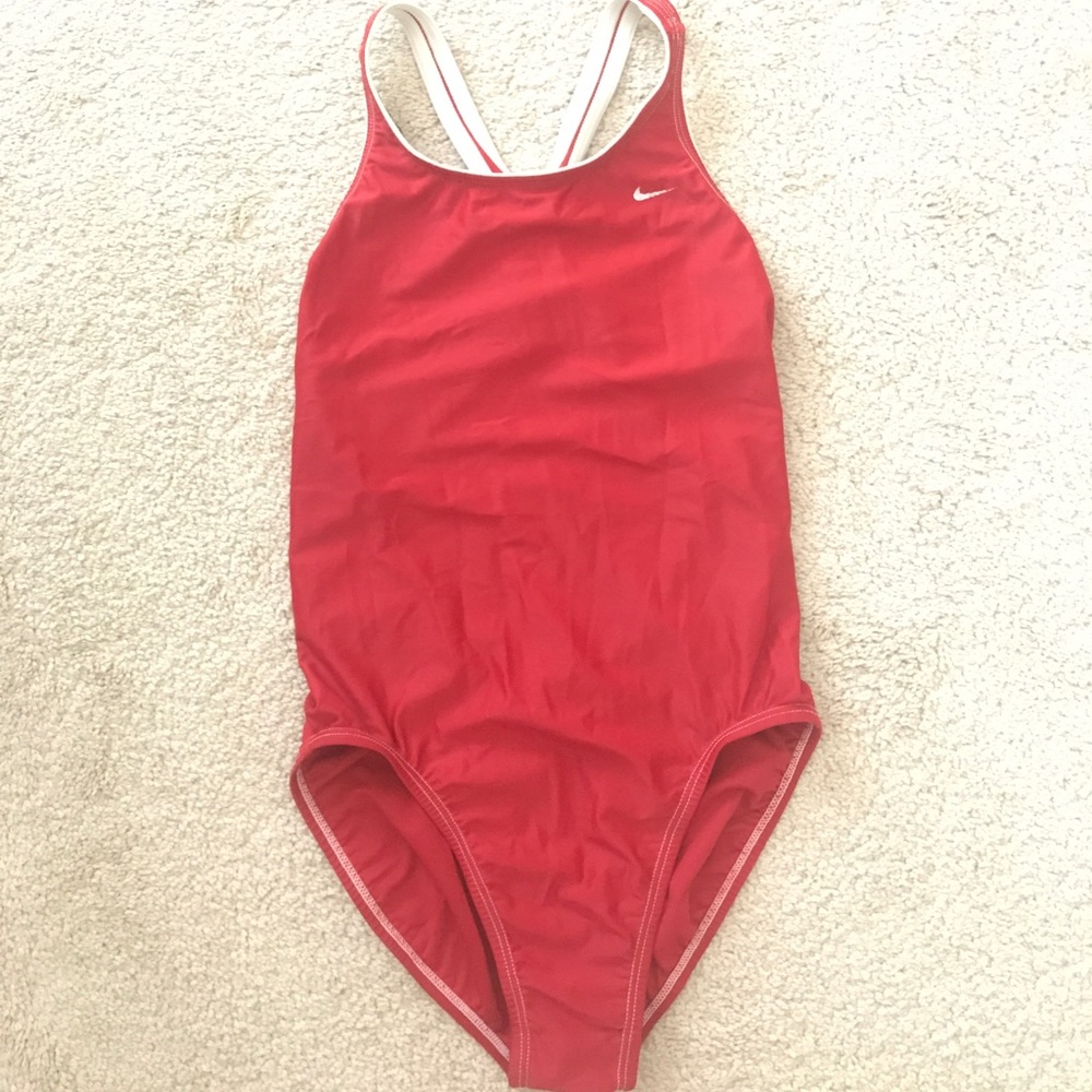 Nike Sporty Red One-Piece Swimsuit