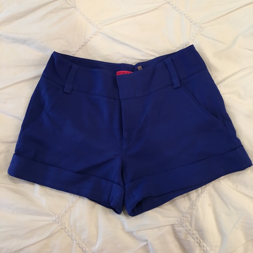Royal blue Alice + Olivia shorts 0.