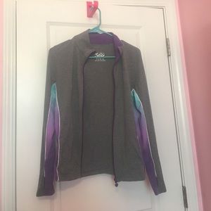 Justice athletic zip up jacket