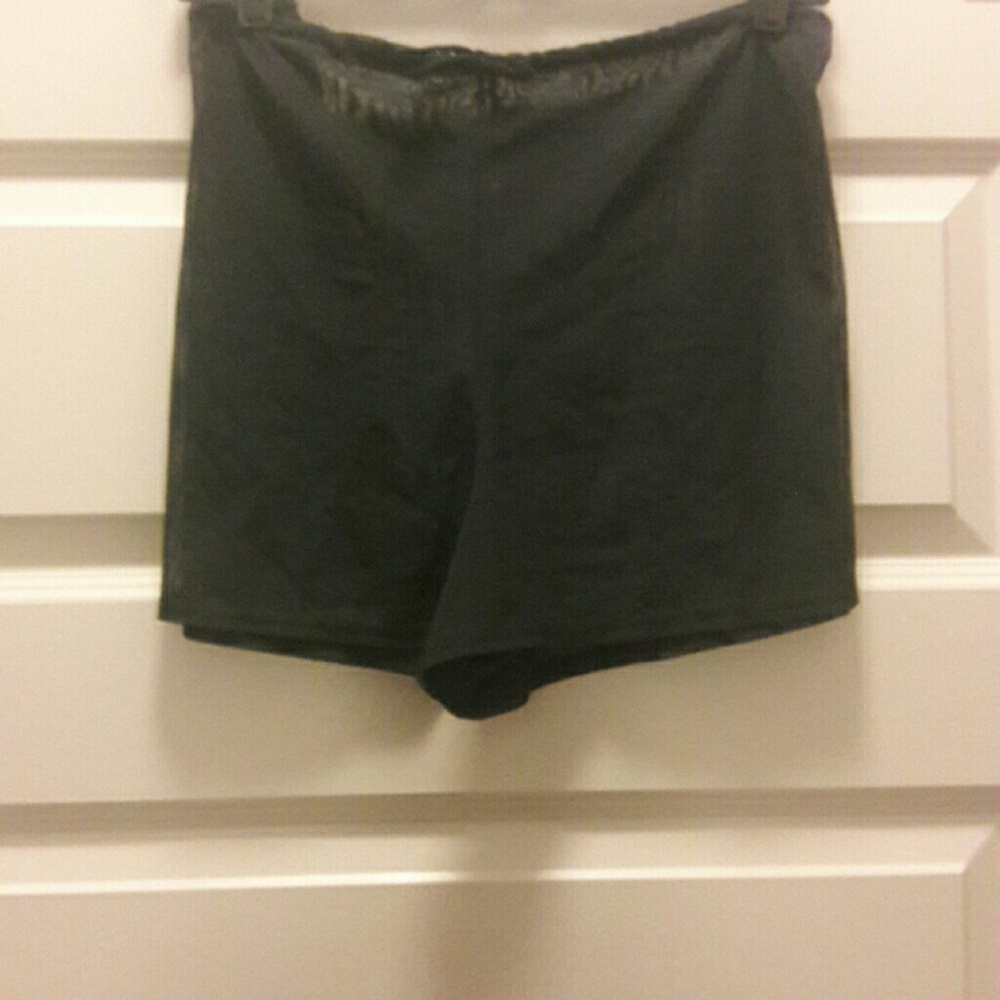 Sheer swimsuit cover-up shorts
