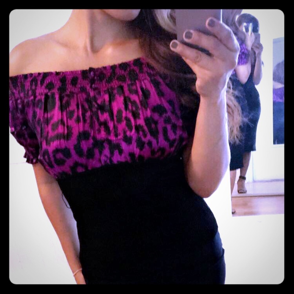 Bebe leopard sexy top