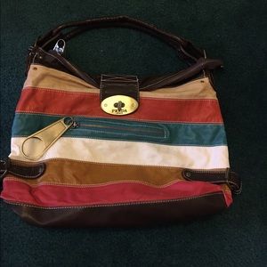 striped Prada bag