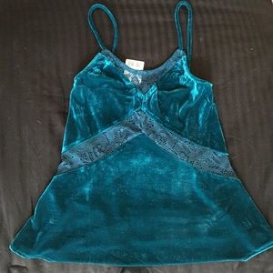Crushed velvet tank top