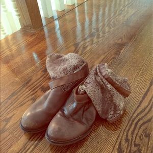 Free people brown booties.