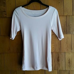 Whisper pink ballet neck tee