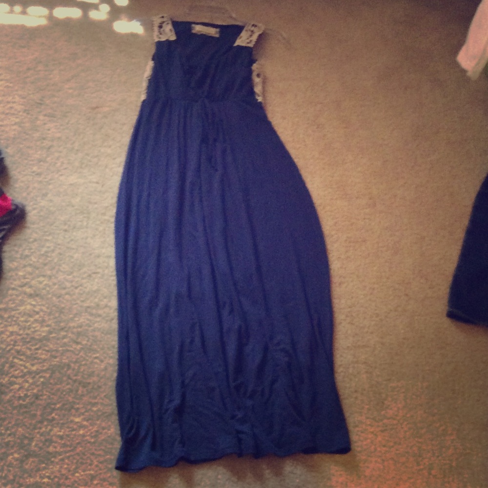 SALE|||| Girls Blue and White Dress