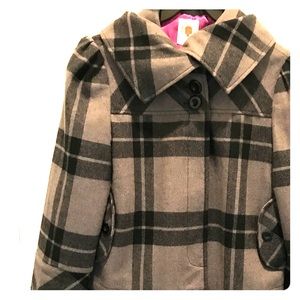 Peacoat black and gray plaid