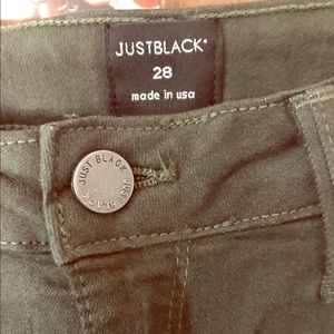 Just black olive/dark green jeans
