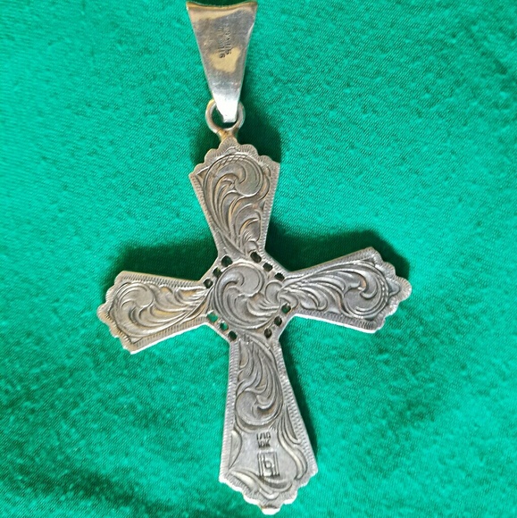 Zebra Jasper Large Cross Pendant - Picture 2 of 4