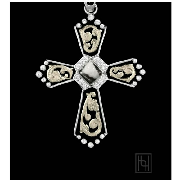 Zebra Jasper Large Cross Pendant - Picture 3 of 4