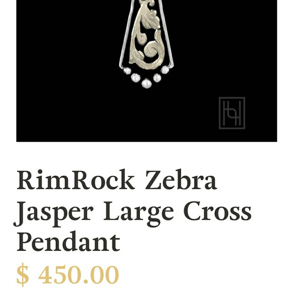 Zebra Jasper Large Cross Pendant - Picture 4 of 4