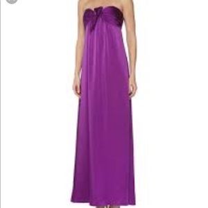 BCBGMaxazira Strapless Knotted Satin Gown, Orchid